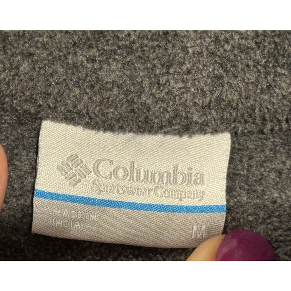 Columbia Basin Trail Jacket Fleece Mock Neck Full Zip Gray - Men's Size M - Picture 5 of 6